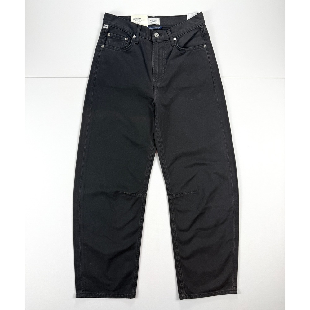 Citizens of Humanity Miro Relaxed Jeans Womens 25 Washed Black Barrel NWT
